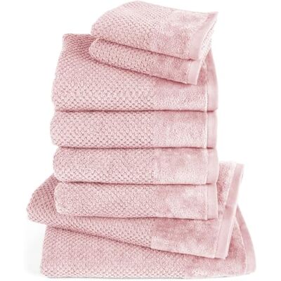 Pure Handtuch Set 8tlg 2xDusch 4xHand 2xGäste Rosa 100% Baumwolle, weich & saugstark Waschbar bis 60∘C, trocknergeeignet Pure Handtuch Set 8tlg 2xDusch 4xHand 2xGäste Rosa 100% Baumwolle, weich & saugstark Waschbar bis 60∘C, trocknergeeignet
