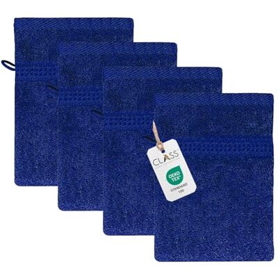 Class Home Collection Waschlappen 16x21, 4er Waschhandschuh Set, Royalblau 500 g/m² Frottee 100% Baumwolle Weich & saugstark Strapazierfähig Bordüre Aufhängeschlaufe OEKO-TEX® STANDARD 100 Class Home Collection Waschlappen 16x21, 4er Waschhandschuh Set, Royalblau 500 g/m² Frottee 100% Baumwolle Weich & saugstark Strapazierfähig Bordüre Aufhängeschlaufe OEKO-TEX® STANDARD 100