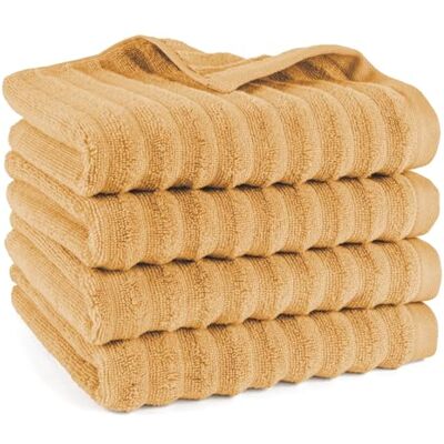 Pure Handtuch 4-TLG. 4x50x100cm 100% Baumwolle mit Schlaufe, Safran Spürbar weich, saugstark und ideal für Bad, Gäste und täglichen Komfort Pure Handtuch 4-TLG. 4x50x100cm 100% Baumwolle mit Schlaufe, Safran Spürbar weich, saugstark und ideal für Bad, Gäste und täglichen Komfort