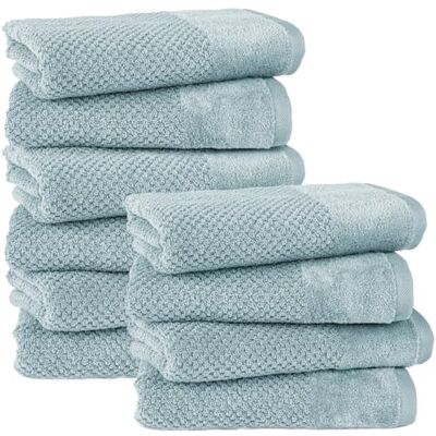 Pure Handtuch 50x100cm 10er-Pack aus 100% Baumwolle Türkis Waschbar bis 60°C, trocknergeeignet weich & saugstark Pure Handtuch 50x100cm 10er-Pack aus 100% Baumwolle Türkis Waschbar bis 60°C, trocknergeeignet weich & saugstark