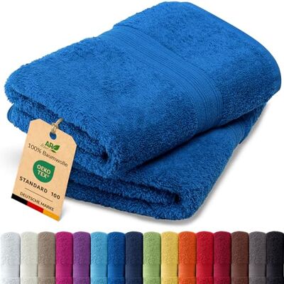 AR Line Arizona 2er Set Badetuch 100x150 cm – 100% Baumwolle, 500 g/m², weich & saugstark, in Farbe: Royal AR Line Arizona 2er Set Badetuch 100x150 cm – 100% Baumwolle, 500 g/m², weich & saugstark, in Farbe: Royal