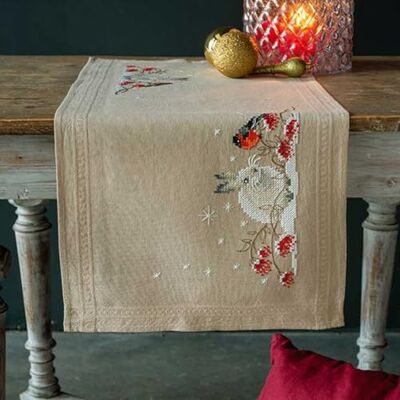Vervaco Stickpackung Tischläufer Sticken Set Erwachsene Vorgedruckt Schneehase und Dompfaff Stickläufer zum Selbersticken Vorgezeichnet Decke Sticken Plattstich 40 x 100 cm Kreatives Geschenk Vervaco Stickpackung Tischläufer Sticken Set Erwachsene Vorgedruckt Schneehase und Dompfaff Stickläufer zum Selbersticken Vorgezeichnet Decke Sticken Plattstich 40 x 100 cm Kreatives Geschenk