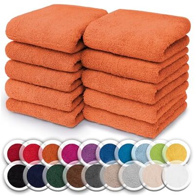 NatureMark 10er Set Frottee Waschlappen – 100% Baumwolle, weich & saugfähig – 30×30 cm, Terrakotta NatureMark 10er Set Frottee Waschlappen – 100% Baumwolle, weich & saugfähig – 30×30 cm, Terrakotta