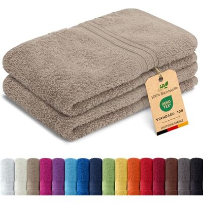 AR Line Arizona 2er Set Gästetuch 30x50 cm – 100% Baumwolle, 500 g/m², weich & saugstark, in Farbe: Sand AR Line Arizona 2er Set Gästetuch 30x50 cm – 100% Baumwolle, 500 g/m², weich & saugstark, in Farbe: Sand