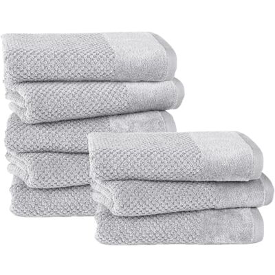 Pure Handtuch 50x100cm 8er-Pack aus 100% Baumwolle Hellgrau Waschbar bis 60°C, trocknergeeignet weich & saugstark Pure Handtuch 50x100cm 8er-Pack aus 100% Baumwolle Hellgrau Waschbar bis 60°C, trocknergeeignet weich & saugstark