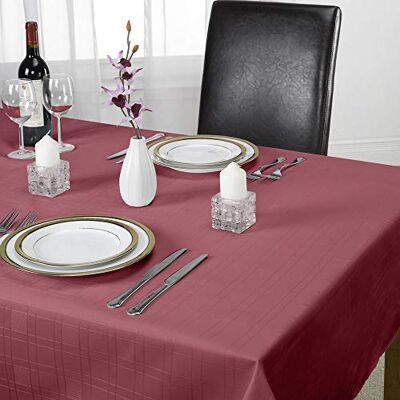 Emma Barclay Jacquard-Tischdecke, kariert, Weinrot, 50 x 70 cm, 127 x 178 cm Emma Barclay Jacquard-Tischdecke, kariert, Weinrot, 50 x 70 cm, 127 x 178 cm