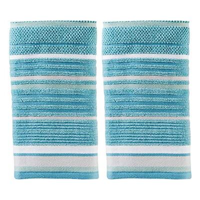SKL Home Seabrook Stripe Handtuch-Set, 2-teilig, Blaugrün SKL Home Seabrook Stripe Handtuch-Set, 2-teilig, Blaugrün
