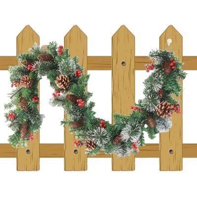 Generic Weihnachtsgirlang mit hellem, vorbeleuchtetem Weihnachtsgirland Biegbares Zederngirland mit Zapfen Rote Beeren Künstliche Tischdecke für Türwandverkleidung Urlaub für WinterWeihnachten Generic Weihnachtsgirlang mit hellem, vorbeleuchtetem Weihnachtsgirland Biegbares Zederngirland mit Zapfen Rote Beeren Künstliche Tischdecke für Türwandverkleidung Urlaub für WinterWeihnachten