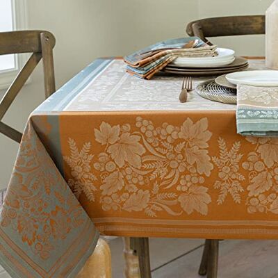 Benson Mills (150cm X 260cm Rectangular, Taupe Gathering Engineered Jacquard Tablecloth (150cm X 260cm Rectangular, Taupe) for Harvest, Fall and Thanksgiving Benson Mills (150cm X 260cm Rectangular, Taupe Gathering Engineered Jacquard Tablecloth (150cm X 260cm Rectangular, Taupe) for Harvest, Fall and Thanksgiving