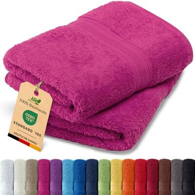 AR Line Arizona 2er Set Badetuch 100x150 cm – 100% Baumwolle, 500 g/m², weich & saugstark, in Farbe:Pink AR Line Arizona 2er Set Badetuch 100x150 cm – 100% Baumwolle, 500 g/m², weich & saugstark, in Farbe:Pink