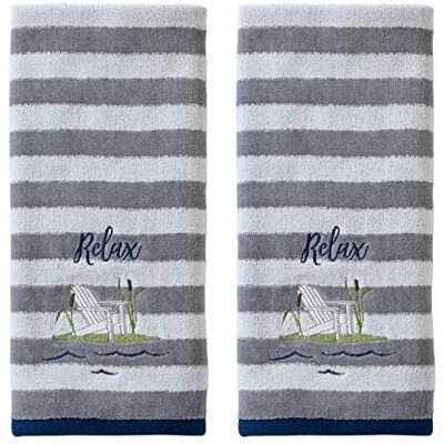 SKL Home Relaxsessel Handtuch (2er-Pack), Baumwolle, 16" x 25", 2 SKL Home Relaxsessel Handtuch (2er-Pack), Baumwolle, 16" x 25", 2