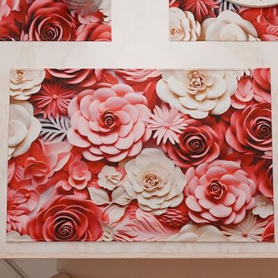 PETTI Artigiani Italiani Amerikanische Tischsets mit Digitaldruck, amerikanische Tischsets aus Stoff und waschbar (Set von 6-30 x 45 cm) Origami, 100% Made in Italy PETTI Artigiani Italiani Amerikanische Tischsets mit Digitaldruck, amerikanische Tischsets aus Stoff und waschbar (Set von 6-30 x 45 cm) Origami, 100% Made in Italy
