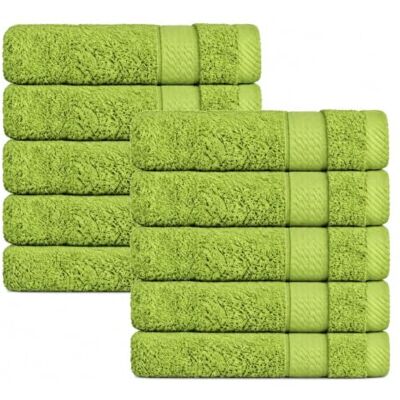 Class Home Collection Gästehandtücher 30x50, 10er Gästetuch-Set, Apfelgrün 500 g/m² Frottee 100% Baumwolle Weich & saugstark Strapazierfähig Bordüre Aufhängeschlaufe OEKO-TEX® STANDARD 100 Class Home Collection Gästehandtücher 30x50, 10er Gästetuch-Set, Apfelgrün 500 g/m² Frottee 100% Baumwolle Weich & saugstark Strapazierfähig Bordüre Aufhängeschlaufe OEKO-TEX® STANDARD 100
