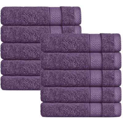 Class Home Collection Handtücher 50x100, 10er Set, Baumwolle, Aubergine Frottee 500 g/m² Frottierhandtücher Saugstark & strapazierfähig Hotelwäsche Voluminös Dekorative Bordüre Class Home Collection Handtücher 50x100, 10er Set, Baumwolle, Aubergine Frottee 500 g/m² Frottierhandtücher Saugstark & strapazierfähig Hotelwäsche Voluminös Dekorative Bordüre