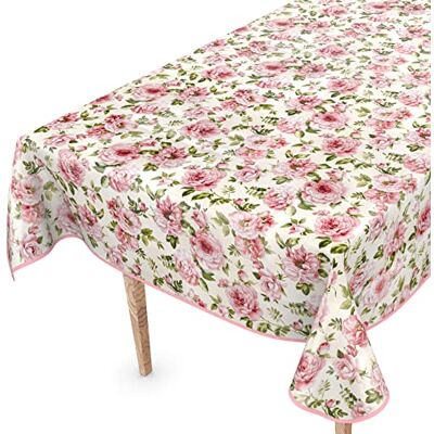 ANRO Tischdecke abwaschbar Wachstuch Wachstuchtischdecke 240 x 140cm mit Saum Natalie Blumen pflegeleicht Wachstischdecke wasserabweisend Gartentischdecke Meterware Lotuseffekt ANRO Tischdecke abwaschbar Wachstuch Wachstuchtischdecke 240 x 140cm mit Saum Natalie Blumen pflegeleicht Wachstischdecke wasserabweisend Gartentischdecke Meterware Lotuseffekt