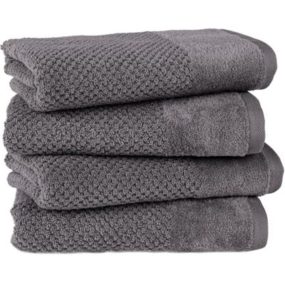 Pure Handtuch 50x100cm 4er-Pack aus 100% Baumwolle Anthrazit Waschbar bis 60°C, trocknergeeignet weich & saugstark Pure Handtuch 50x100cm 4er-Pack aus 100% Baumwolle Anthrazit Waschbar bis 60°C, trocknergeeignet weich & saugstark