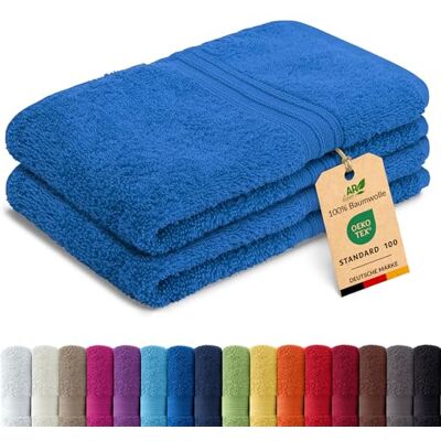AR Line Arizona 2er Set Gästetuch 30x50 cm – 100% Baumwolle, 500 g/m², weich & saugstark, in Farbe: Royal AR Line Arizona 2er Set Gästetuch 30x50 cm – 100% Baumwolle, 500 g/m², weich & saugstark, in Farbe: Royal