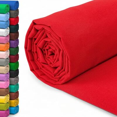 A-Express 100% Baumwollstoff 150 cm (60 Zoll) Breit – Uni Baumwoll stoff Meterware Ideal für Patchwork, Nähen, Vorhang, Futter, Bettwäsche, Schneiderei, Kissenbezüge Rot 0.5 Meter A-Express 100% Baumwollstoff 150 cm (60 Zoll) Breit – Uni Baumwoll stoff Meterware Ideal für Patchwork, Nähen, Vorhang, Futter, Bettwäsche, Schneiderei, Kissenbezüge Rot 0.5 Meter