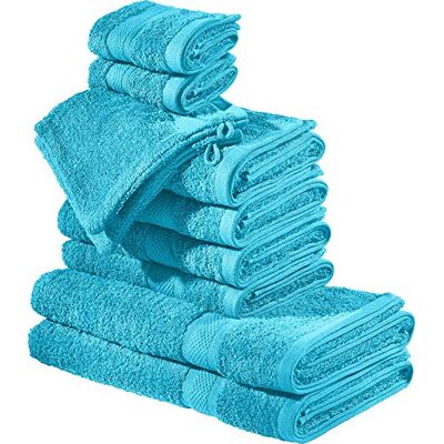 REDBEST - Chicago 10-piece - Grün-Blau - Handtuchset REDBEST - Chicago 10-piece - Grün-Blau - Handtuchset