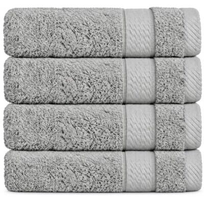 Class Home Collection Gästehandtücher 30x50, 4er Gästetuch-Set, Silber 500 g/m² Frottee 100% Baumwolle Weich & saugstark Strapazierfähig Bordüre Aufhängeschlaufe OEKO-TEX® STANDARD 100 Class Home Collection Gästehandtücher 30x50, 4er Gästetuch-Set, Silber 500 g/m² Frottee 100% Baumwolle Weich & saugstark Strapazierfähig Bordüre Aufhängeschlaufe OEKO-TEX® STANDARD 100