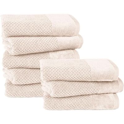 Pure Handtuch 50x100cm 8er-Pack aus 100% Baumwolle Creme Waschbar bis 60°C, trocknergeeignet weich & saugstark Pure Handtuch 50x100cm 8er-Pack aus 100% Baumwolle Creme Waschbar bis 60°C, trocknergeeignet weich & saugstark