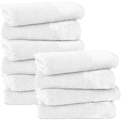 Pure Handtuch 50x100cm 10er-Pack aus 100% Baumwolle Weiß Waschbar bis 60°C, trocknergeeignet weich & saugstark Pure Handtuch 50x100cm 10er-Pack aus 100% Baumwolle Weiß Waschbar bis 60°C, trocknergeeignet weich & saugstark