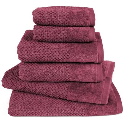 Pure Handtuch Set 6tlg 2xDusch 2xHand 2xGäste Beere 100% Baumwolle, weich & saugstark Waschbar bis 60∘C, trocknergeeignet Pure Handtuch Set 6tlg 2xDusch 2xHand 2xGäste Beere 100% Baumwolle, weich & saugstark Waschbar bis 60∘C, trocknergeeignet