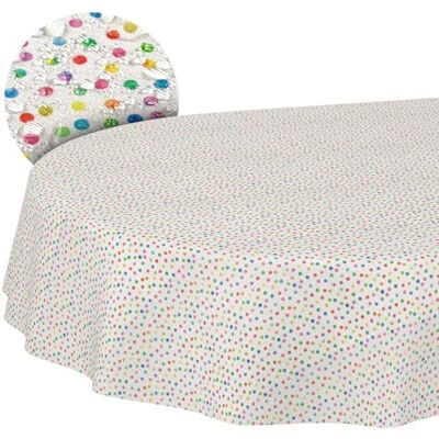 ANRO Stoff Tischdecke Tischwäsche Textil Tischtuch Baumwolle Polyester Gewebe abwaschbar pflegeleicht, in rund oval eckig Mimi Oval 180x140cm Schnittkante ANRO Stoff Tischdecke Tischwäsche Textil Tischtuch Baumwolle Polyester Gewebe abwaschbar pflegeleicht, in rund oval eckig Mimi Oval 180x140cm Schnittkante
