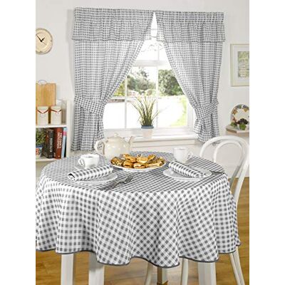 Emma Barclay Molly-Gingham-Tischdecke, 100% Polyester, Anthrazit, 132 x 132 cm Emma Barclay Molly-Gingham-Tischdecke, 100% Polyester, Anthrazit, 132 x 132 cm