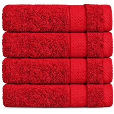 Class Home Collection Gästehandtücher 30x50, 4er Gästetuch-Set, Rot 500 g/m² Frottee 100% Baumwolle Weich & saugstark Strapazierfähig Bordüre Aufhängeschlaufe OEKO-TEX® STANDARD 100 Class Home Collection Gästehandtücher 30x50, 4er Gästetuch-Set, Rot 500 g/m² Frottee 100% Baumwolle Weich & saugstark Strapazierfähig Bordüre Aufhängeschlaufe OEKO-TEX® STANDARD 100