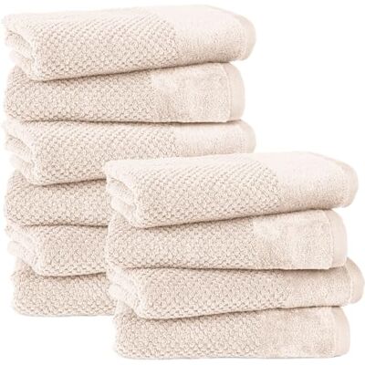 Pure Handtuch 50x100cm 10er-Pack aus 100% Baumwolle Creme Waschbar bis 60°C, trocknergeeignet weich & saugstark Pure Handtuch 50x100cm 10er-Pack aus 100% Baumwolle Creme Waschbar bis 60°C, trocknergeeignet weich & saugstark