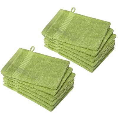 Dyckhoff Waschhandschuh Planet, 12er Set, 100% Baumwolle, grün 16x21cm, 450 g/m², Frottierserie, hochwertige Qualität, lebendige Farbe, perfekt für Zuhause Dyckhoff Waschhandschuh Planet, 12er Set, 100% Baumwolle, grün 16x21cm, 450 g/m², Frottierserie, hochwertige Qualität, lebendige Farbe, perfekt für Zuhause