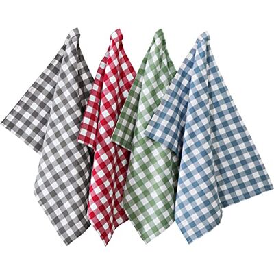 REDBEST Geschirrtuch "Nashville" 4er-Pack Baumwolle grau/blau/rot/grün Größe 50x70 cm REDBEST Geschirrtuch "Nashville" 4er-Pack Baumwolle grau/blau/rot/grün Größe 50x70 cm