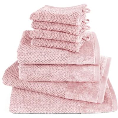 Pure Handtuch Set 8tlg 2xDusch 2xHand 4xWasch Rosa 100% Baumwolle, weich & saugstark Waschbar bis 60∘C, trocknergeeignet Pure Handtuch Set 8tlg 2xDusch 2xHand 4xWasch Rosa 100% Baumwolle, weich & saugstark Waschbar bis 60∘C, trocknergeeignet