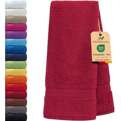 AR Line Arizona Badetuch 100x150 cm – 100% Baumwolle 500 g/m² Frottier, weich & saugstark in Farbe: Burgund AR Line Arizona Badetuch 100x150 cm – 100% Baumwolle 500 g/m² Frottier, weich & saugstark in Farbe: Burgund