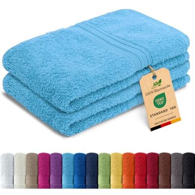 AR Line Arizona 2er Set Gästetuch 30x50 cm – 100% Baumwolle, 500 g/m², weich & saugstark, in Farbe: Türkis AR Line Arizona 2er Set Gästetuch 30x50 cm – 100% Baumwolle, 500 g/m², weich & saugstark, in Farbe: Türkis
