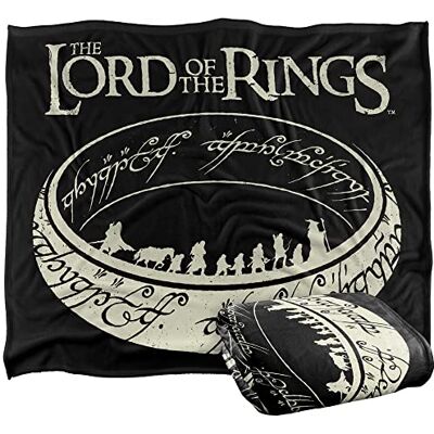 LOGOVISION Optimalweiche Kuscheldecke mit Herr der Ringe -Logo, seidig, 152 x 127 cm LOGOVISION Optimalweiche Kuscheldecke mit Herr der Ringe -Logo, seidig, 152 x 127 cm