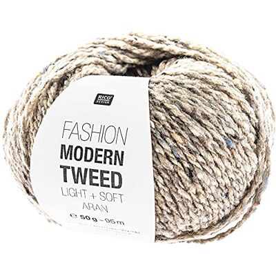 Rico Design Rico Fashion Modern Tweed Light & Soft Aran 002 Ecru Rico Design Rico Fashion Modern Tweed Light & Soft Aran 002 Ecru