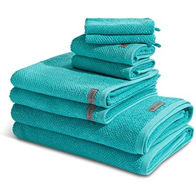 Ross 8 teiliges Frottier-Set Selection (2 X Wasch- 2 X Gäste- 2 X Dusch- 2 X Handtuch im Set) 540 g/m2 Baumwolle Frottee saugstark weich und flauschig Türkis Ross 8 teiliges Frottier-Set Selection (2 X Wasch- 2 X Gäste- 2 X Dusch- 2 X Handtuch im Set) 540 g/m2 Baumwolle Frottee saugstark weich und flauschig Türkis