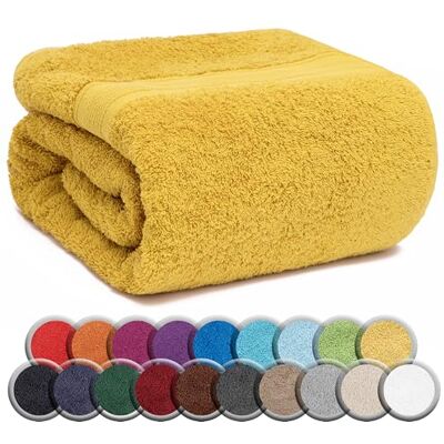 NatureMark SAUNATUCH/Badetuch – Premium Qualität 80x200cm – Sauna-Handtuch 100% Baumwolle – Farbe: Gelb NatureMark SAUNATUCH/Badetuch – Premium Qualität 80x200cm – Sauna-Handtuch 100% Baumwolle – Farbe: Gelb
