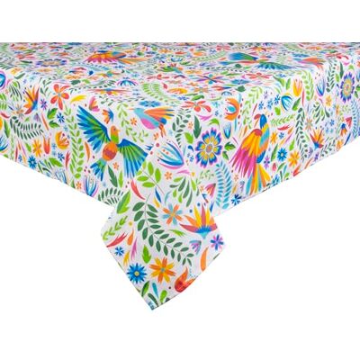 Excelsa Mexican Flowers Rechteckige Tischdecke, 140 x 180 cm, Baumwolle, Polyester, maschinenwaschbar Excelsa Mexican Flowers Rechteckige Tischdecke, 140 x 180 cm, Baumwolle, Polyester, maschinenwaschbar