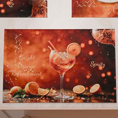 PETTI Artigiani Italiani Amerikanische Tischsets mit Digitaldruck, amerikanische Tischsets aus Stoff und waschbar (Set von 2-30 x 45 cm) Spritz, 100% Made in Italy PETTI Artigiani Italiani Amerikanische Tischsets mit Digitaldruck, amerikanische Tischsets aus Stoff und waschbar (Set von 2-30 x 45 cm) Spritz, 100% Made in Italy