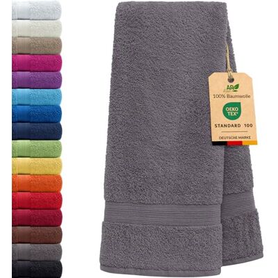 AR Line Arizona Badetuch 100x150 cm – 100% Baumwolle 500 g/m² Frottier, weich & saugstark in Farbe: Anthrazit-Grau AR Line Arizona Badetuch 100x150 cm – 100% Baumwolle 500 g/m² Frottier, weich & saugstark in Farbe: Anthrazit-Grau