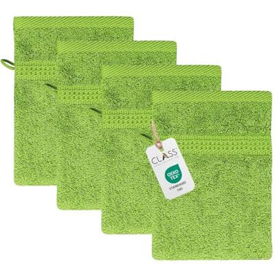 Class Home Collection Waschlappen 16x21, 4er Waschhandschuh Set, Apfelgrün 500 g/m² Frottee 100% Baumwolle Weich & saugstark Strapazierfähig Bordüre Aufhängeschlaufe OEKO-TEX® STANDARD 100 Class Home Collection Waschlappen 16x21, 4er Waschhandschuh Set, Apfelgrün 500 g/m² Frottee 100% Baumwolle Weich & saugstark Strapazierfähig Bordüre Aufhängeschlaufe OEKO-TEX® STANDARD 100