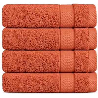 Class Home Collection Gästehandtücher 30x50, 4er Gästetuch-Set, Terracotta 500 g/m² Frottee 100% Baumwolle Weich & saugstark Strapazierfähig Bordüre Aufhängeschlaufe OEKO-TEX® STANDARD 100 Class Home Collection Gästehandtücher 30x50, 4er Gästetuch-Set, Terracotta 500 g/m² Frottee 100% Baumwolle Weich & saugstark Strapazierfähig Bordüre Aufhängeschlaufe OEKO-TEX® STANDARD 100