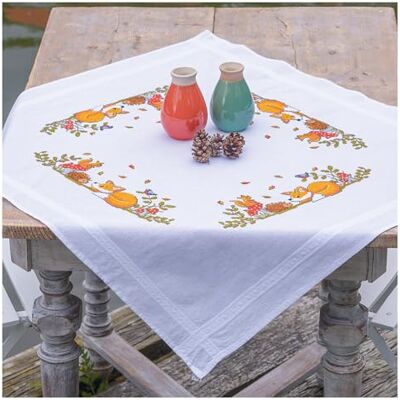Vervaco Kreuzstich Stickpackungen Tischdecke Herbstwald Stickdecken Vorgezeichnet Basteln Erwachsene Kreativ Set Vorgedruckte Decke Sticken 80 x 80 cm Stickset DIY Sticken Set Vervaco Kreuzstich Stickpackungen Tischdecke Herbstwald Stickdecken Vorgezeichnet Basteln Erwachsene Kreativ Set Vorgedruckte Decke Sticken 80 x 80 cm Stickset DIY Sticken Set
