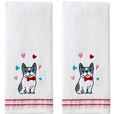 SKL Home by Saturday Knight Ltd. Puppy Love Handtuch-Set, Weiß, 2 Stück SKL Home by Saturday Knight Ltd. Puppy Love Handtuch-Set, Weiß, 2 Stück