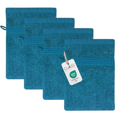 Class Home Collection Waschlappen 16x21, 4er Waschhandschuh Set, Petrol 500 g/m² Frottee 100% Baumwolle Weich & saugstark Strapazierfähig Bordüre Aufhängeschlaufe OEKO-TEX® STANDARD 100 Class Home Collection Waschlappen 16x21, 4er Waschhandschuh Set, Petrol 500 g/m² Frottee 100% Baumwolle Weich & saugstark Strapazierfähig Bordüre Aufhängeschlaufe OEKO-TEX® STANDARD 100