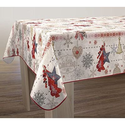 LE LINGE DE JULES Frohe Weihnachten Fleckbeständige Tischdecke - Tischdecke LE LINGE DE JULES Frohe Weihnachten Fleckbeständige Tischdecke - Tischdecke