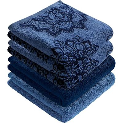 Erwin Müller Handtuch Bühl 4er-Pack blau/dunkelblau Größe 50x100 cm besonders flauschig, voluminös, äußerst saugfähig Erwin Müller Handtuch Bühl 4er-Pack blau/dunkelblau Größe 50x100 cm besonders flauschig, voluminös, äußerst saugfähig